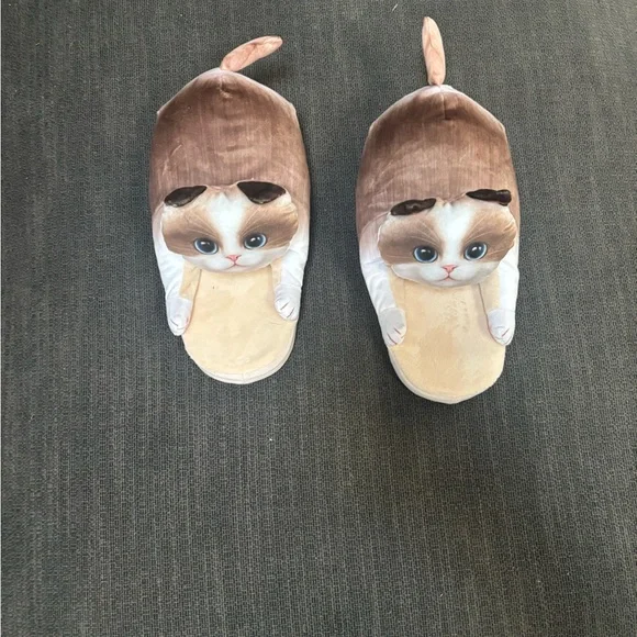 NEW !! Cozy Cat Slippers for Pet Lovers - Picture 1 of 3
